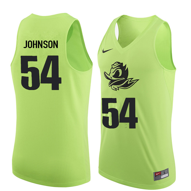 Men #54 Will Johnson Oregon Ducks College Basketball Jerseys Sale-Electric Green